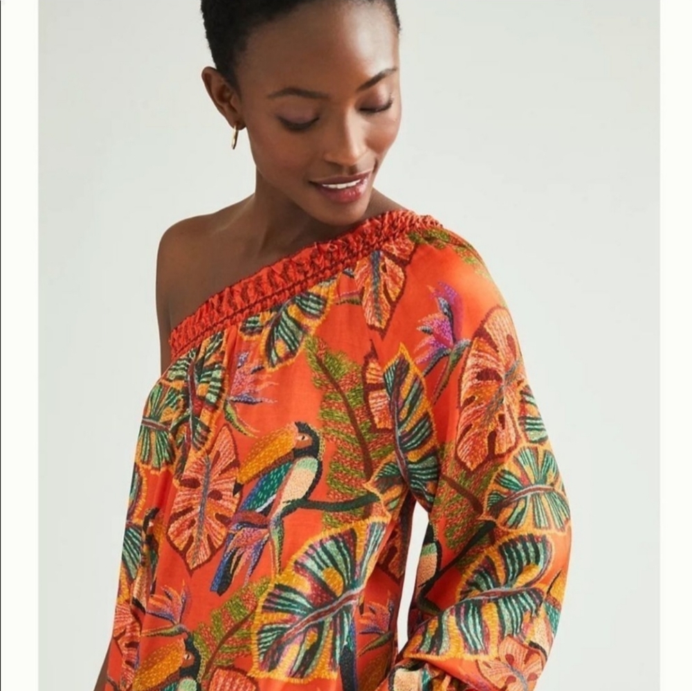 Farm Rio one shoulder Dress